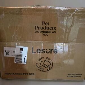 LE SURE Cute Dog Bed for Large Dogs - Washable Pet Beds,Cozy Rectangle...